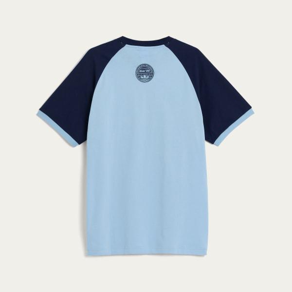 Adidas x Oasis Tour 3-Stripes T-shirt Clear Sky Night Indigo KT3447