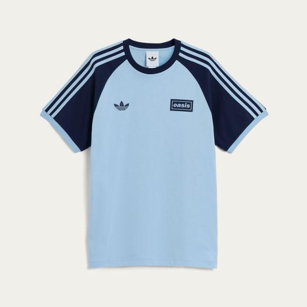 Adidas x Oasis Tour 3-Stripes T-shirt Clear Sky Night Indigo KT3447