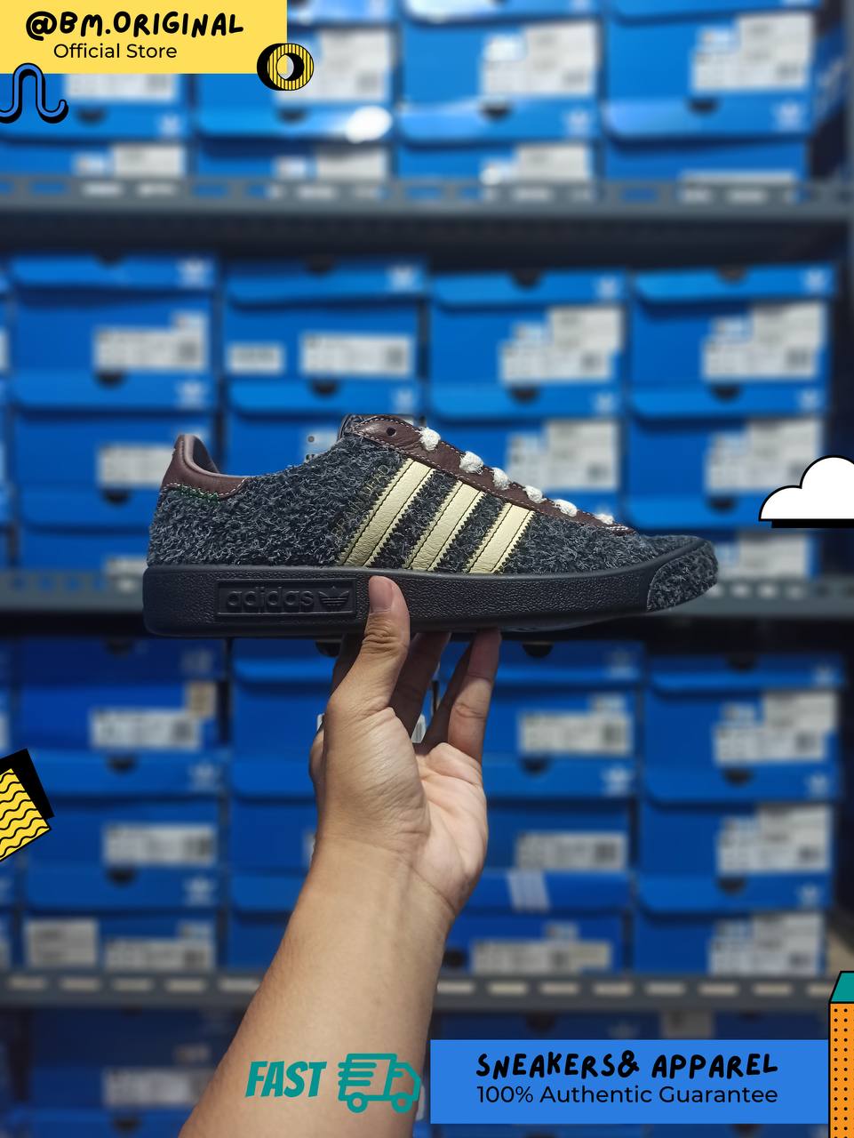 Adidas Forest Hills x Brain Dead Core Black Panton Branch JR7942