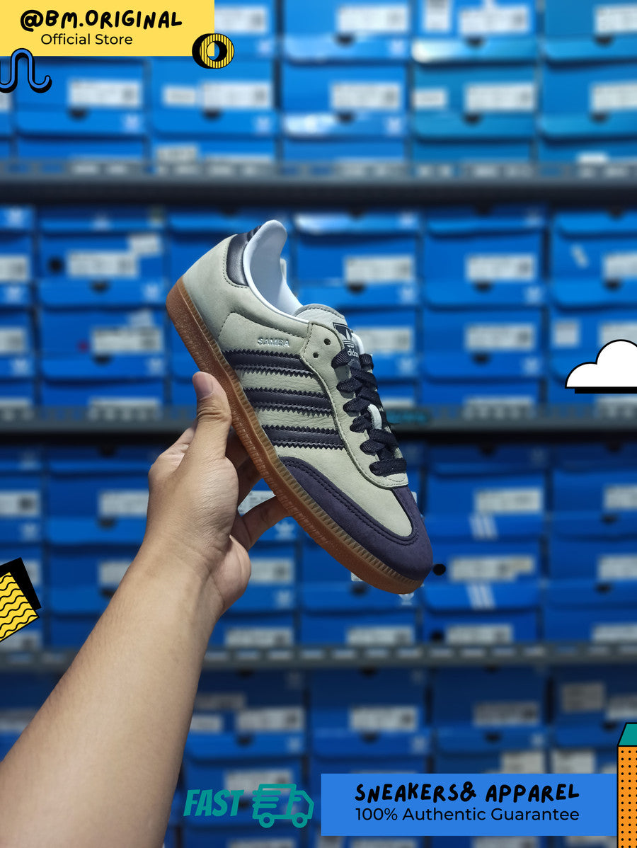 Adidas Samba OG Putty Grey Aurora Black Silver Metallic IE5835