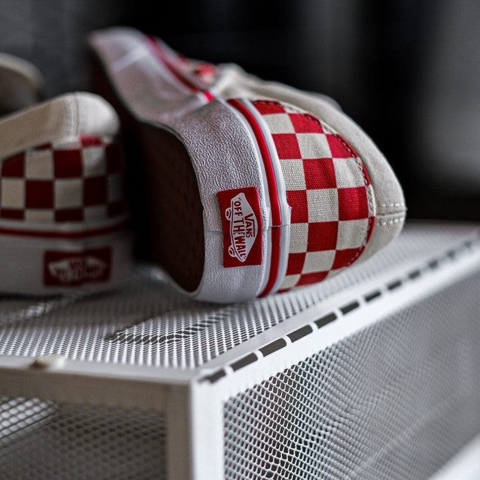 Vans Slip on Classic Checkerboard Red