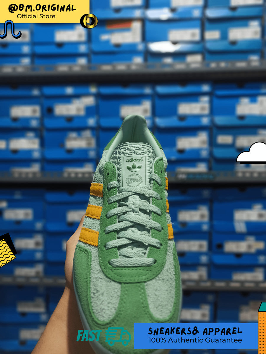 Adidas Gazelle Indoor Hazy Green Preloved Green Crew Yellow IG6783