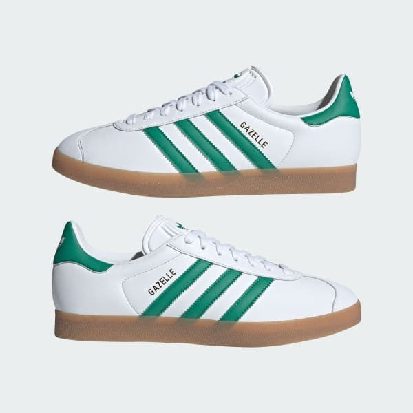 Adidas Gazelle Cloud White Bold Green Gold Metallic IH2216