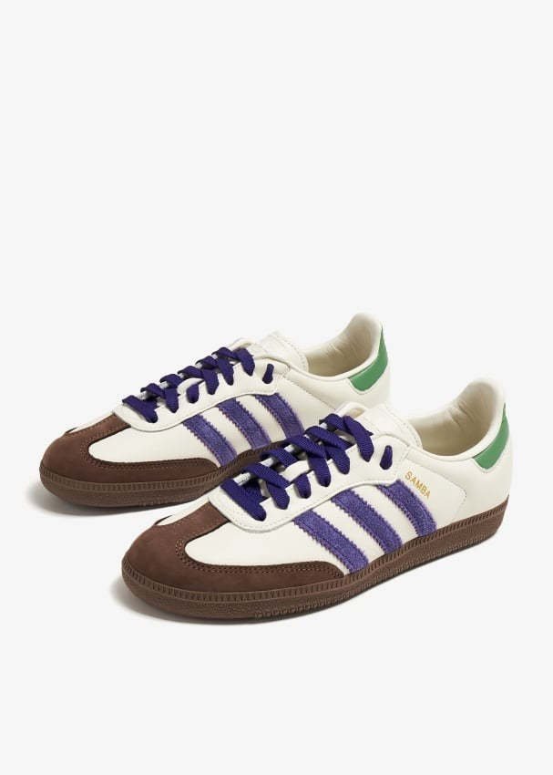 Adidas Samba OG W Off White Collegiate Purple Preloved Green ID8349