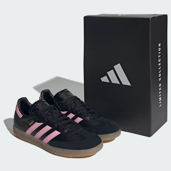 Adidas Samba Inter Miami CF Indoor Boots Core Black Light Pink Gum IH8157