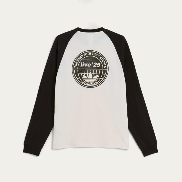 Adidas x Oasis Tour 3-Stripes Longsleeve Tee Cream White KK9120