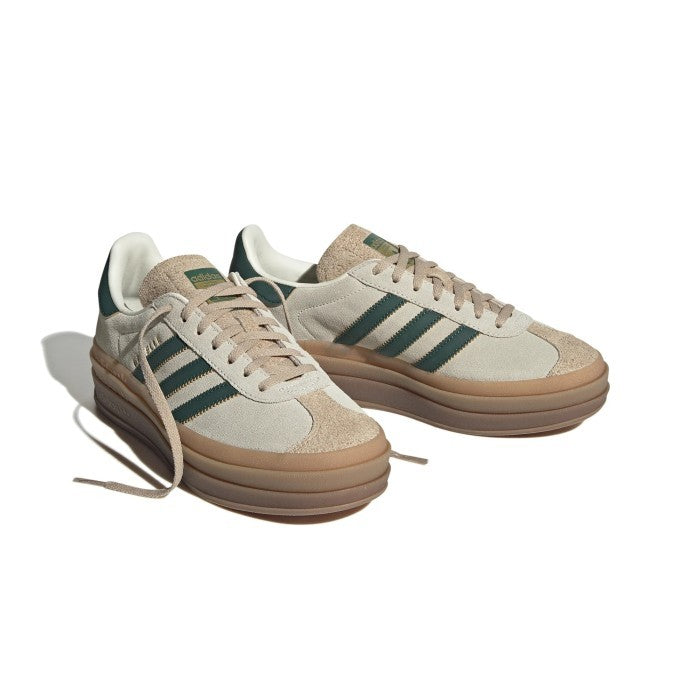 Adidas Gazelle Bold Cream White Collegiate Green Magic Beige ID7056