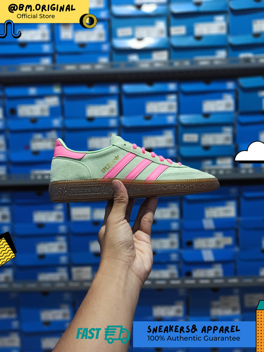 Adidas Spezial Handball Semi Green Spark Lucid Pink Gum IH7498