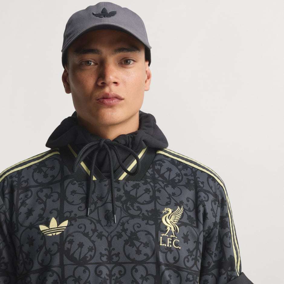Adidas Liverpool 2025/2026 Jersey Lifestyler Carbon Halo Gold JW5462