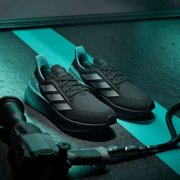 Adidas Ultraboost 5 Mercedes AMG Petronas F1 Team Core Black Silver Metallic Semi Mint Rush KJ3673