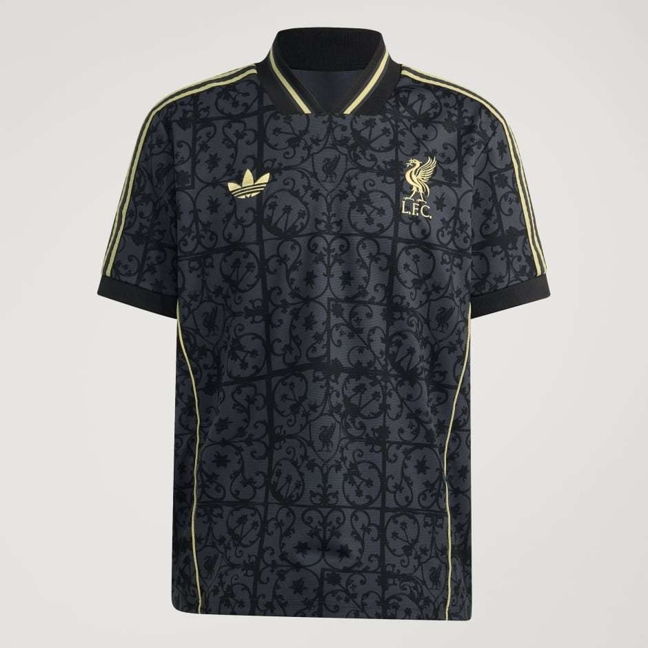 Adidas Liverpool 2025/2026 Jersey Lifestyler Carbon Halo Gold JW5462