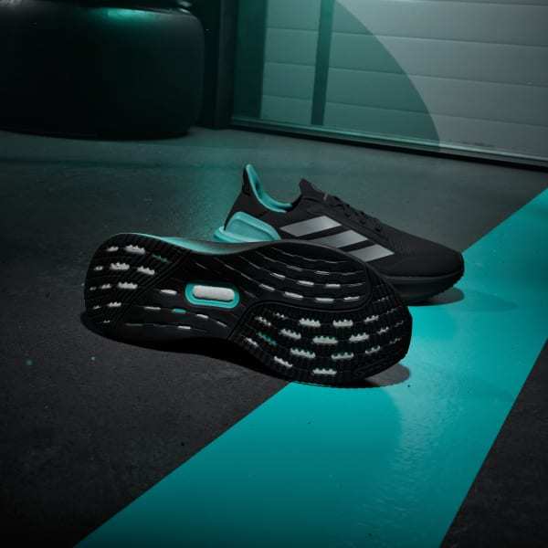 Adidas Ultraboost 5 Mercedes AMG Petronas F1 Team Core Black Silver Metallic Semi Mint Rush KJ3673