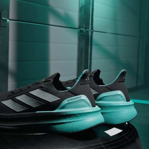 Adidas Ultraboost 5 Mercedes AMG Petronas F1 Team Core Black Silver Metallic Semi Mint Rush KJ3673