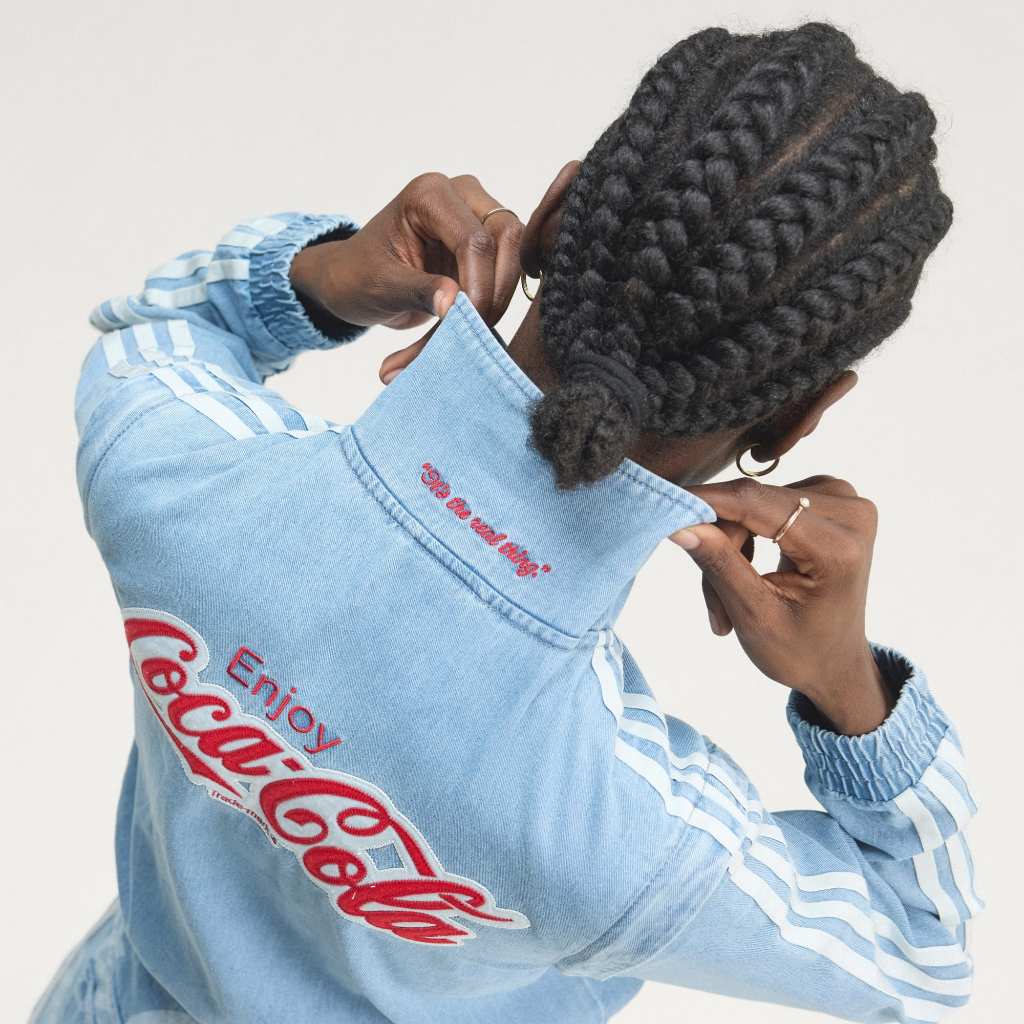 Adidas x COCA COLA Track Top Denim Firebird Reg Light Denim KY7548