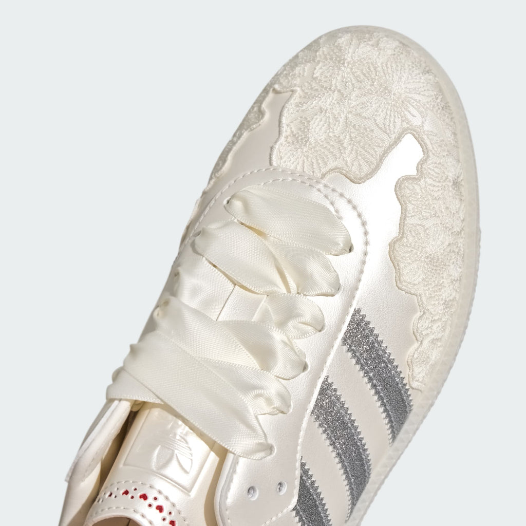 Adidas Samba OG Valentine's Day Chalk White Supplier Colour Silver Metallic HP3658