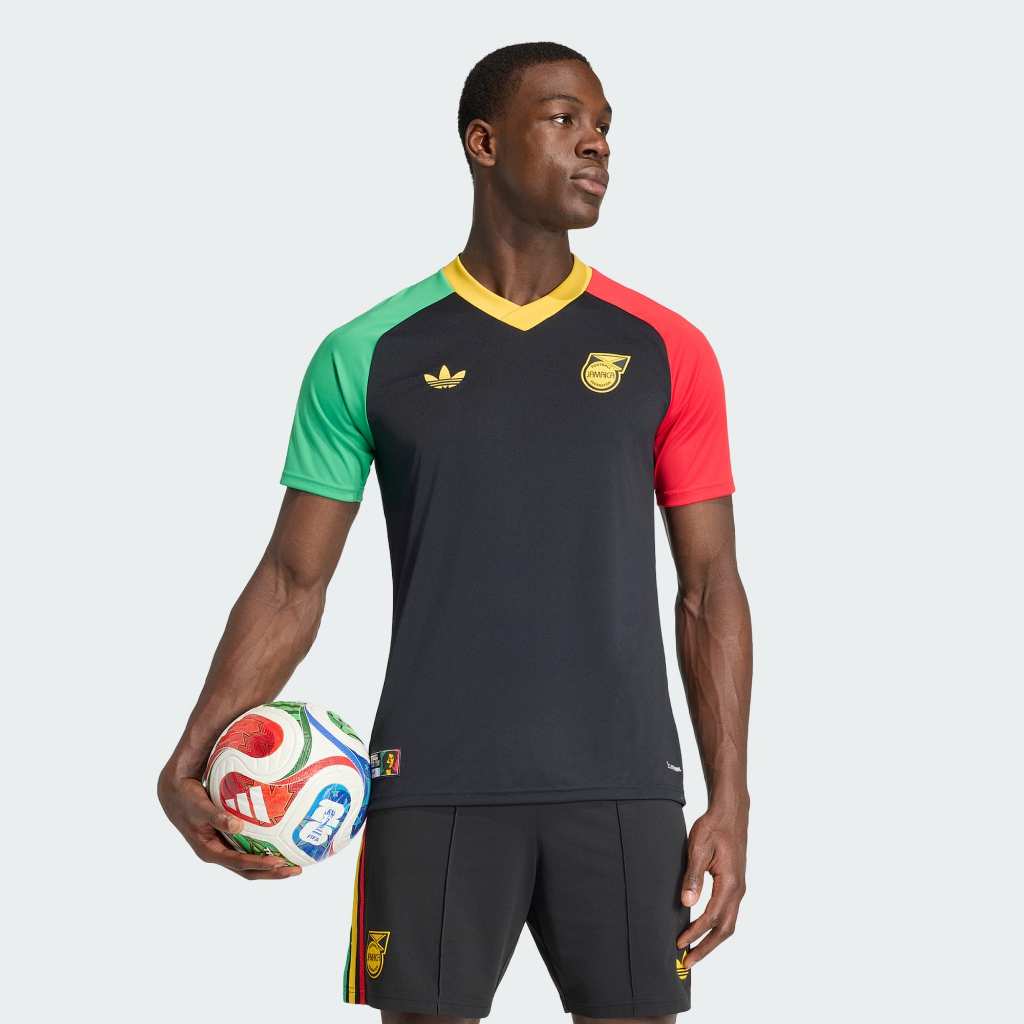 Adidas Jamaica 26 x BOB MARLEY AWAY PRE MATCH JERSEY BLACK KA1909