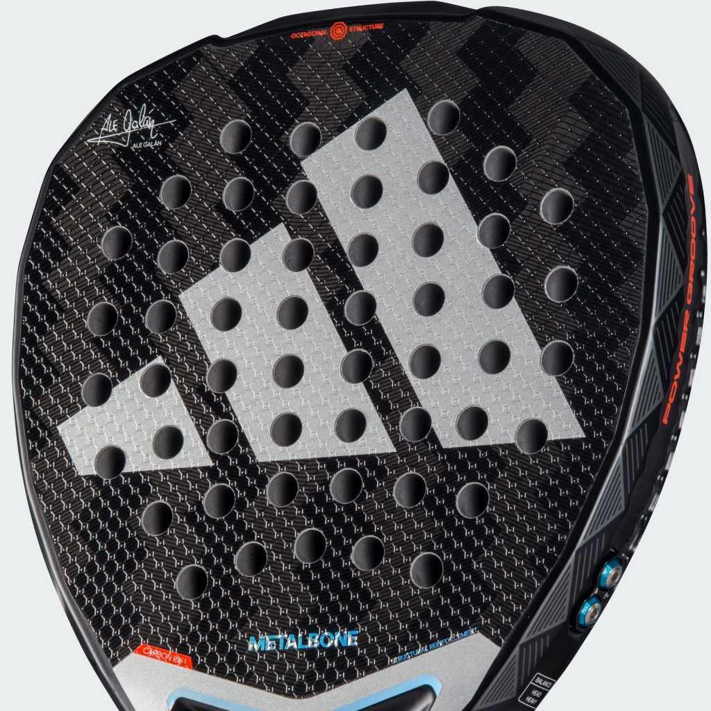 Adidas Padel Metalbone 3.4 Black Silver Metallic App Solar Red JK5291