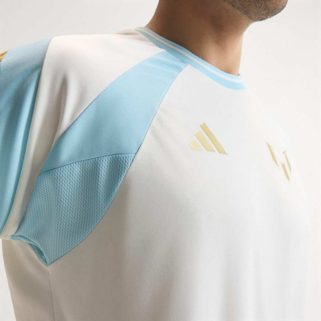 Adidas T-SHIRT Messi House Of TIRO Off White Ice Blue IF5738