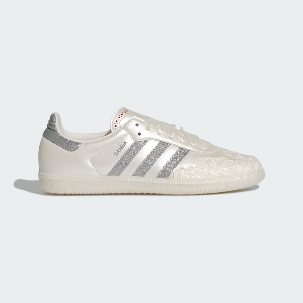 Adidas Samba OG Valentine's Day Chalk White Supplier Colour Silver Metallic HP3658