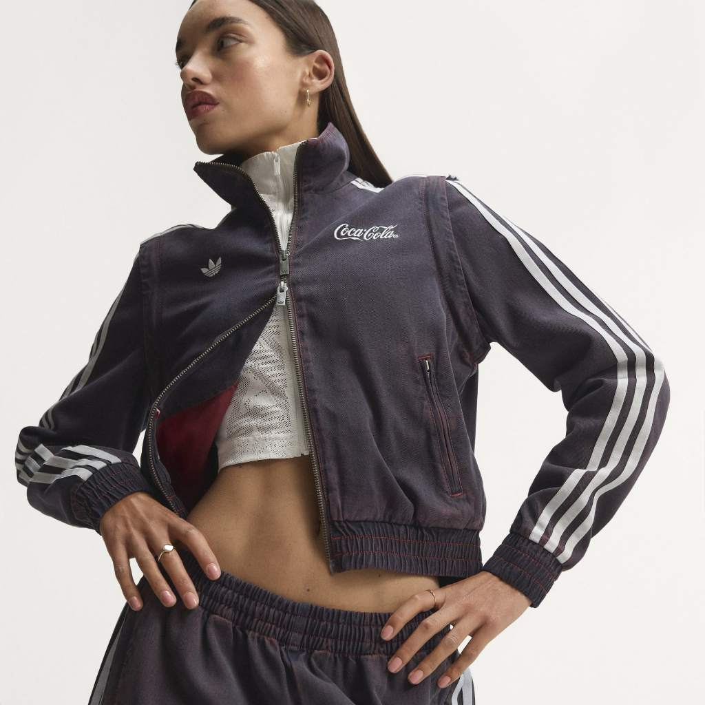 Adidas x COCA COLA Track Top Denim Firebird Reg Vivid Red KY7693