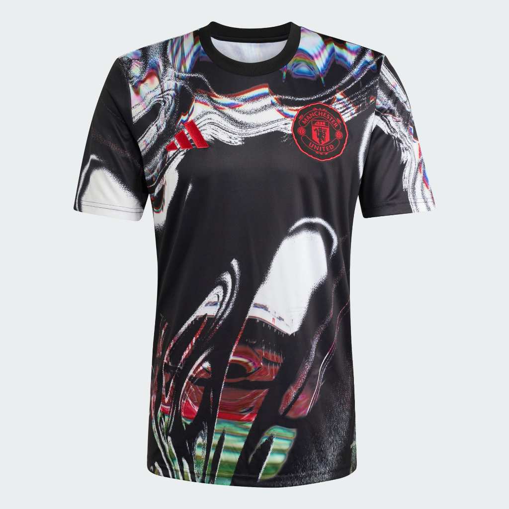 Adidas Manchester United 25/26 Pre Match Jersey Black White MUFC Red KA6419