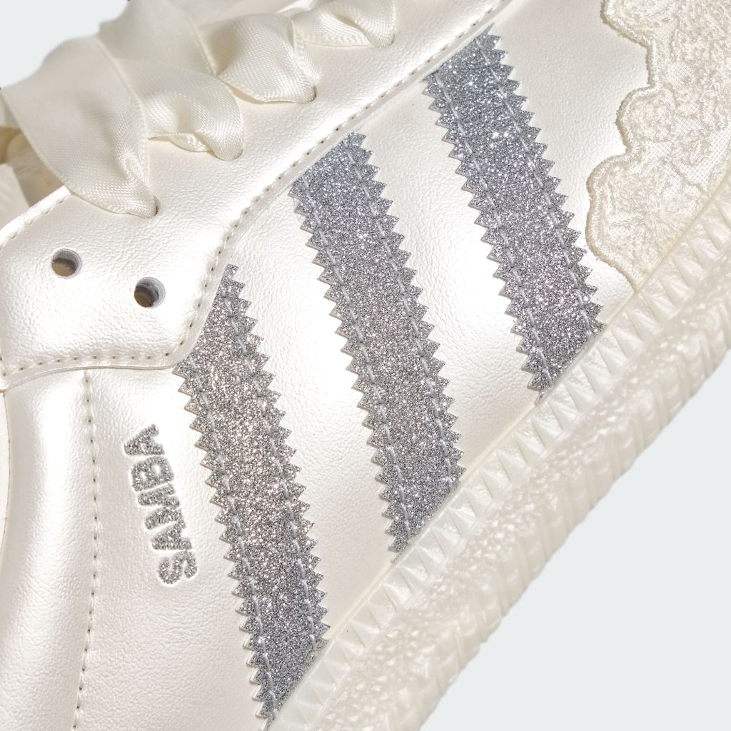Adidas Samba OG Valentine's Day Chalk White Supplier Colour Silver Metallic HP3658