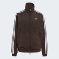Adidas FLORAL GFX Firebird Loose TRACK JACKET Aurora Coffee Brown KX1874