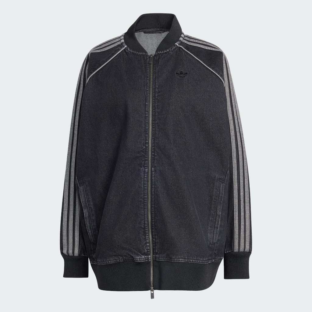 Adidas Track Top SST Oversized Denim True Black Denim KQ6471