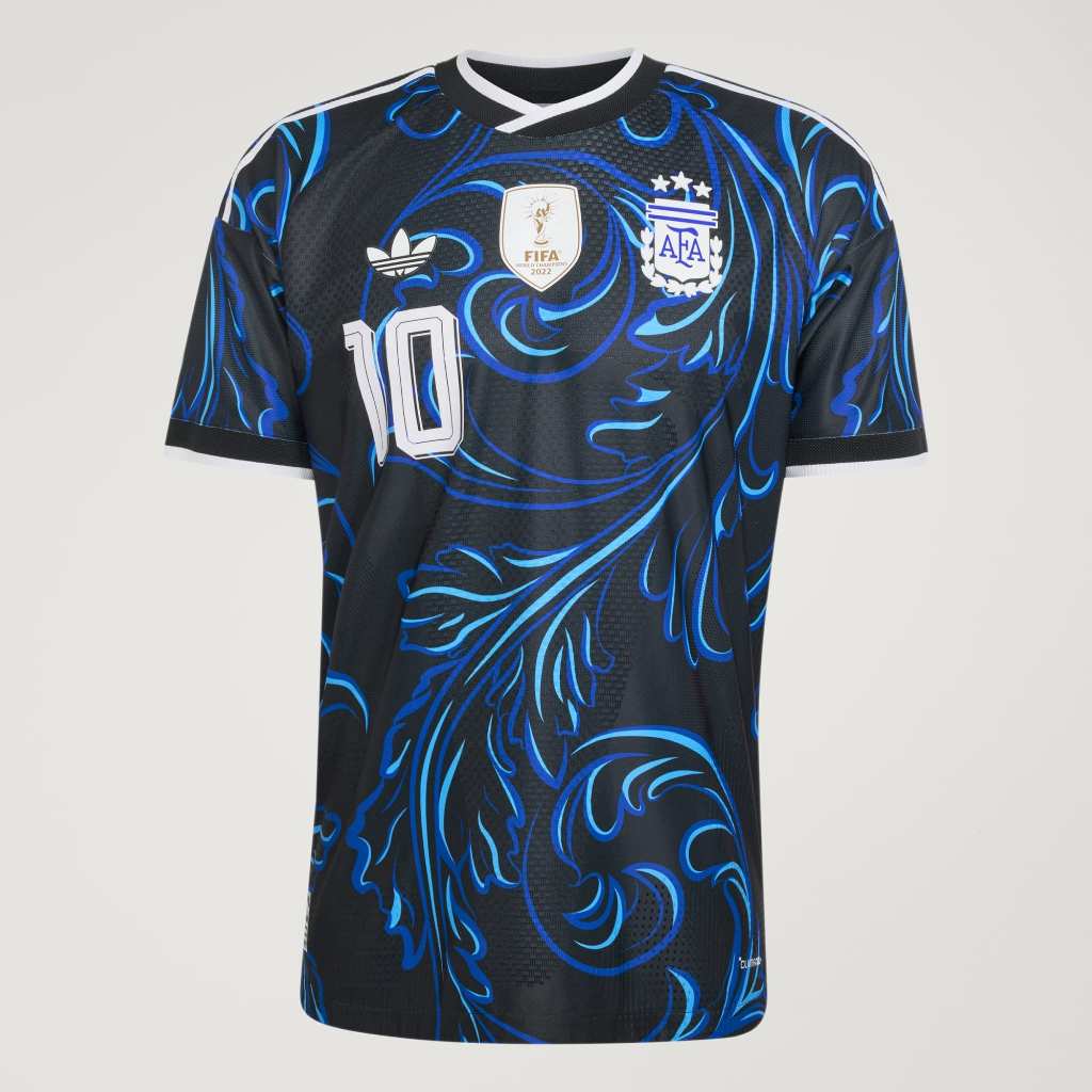 Adidas Argentina Jersey 26 Away Messi Black Lucid Blue Blue Burst KH3940