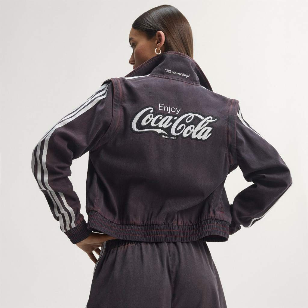 Adidas x COCA COLA Track Top Denim Firebird Reg Vivid Red KY7693