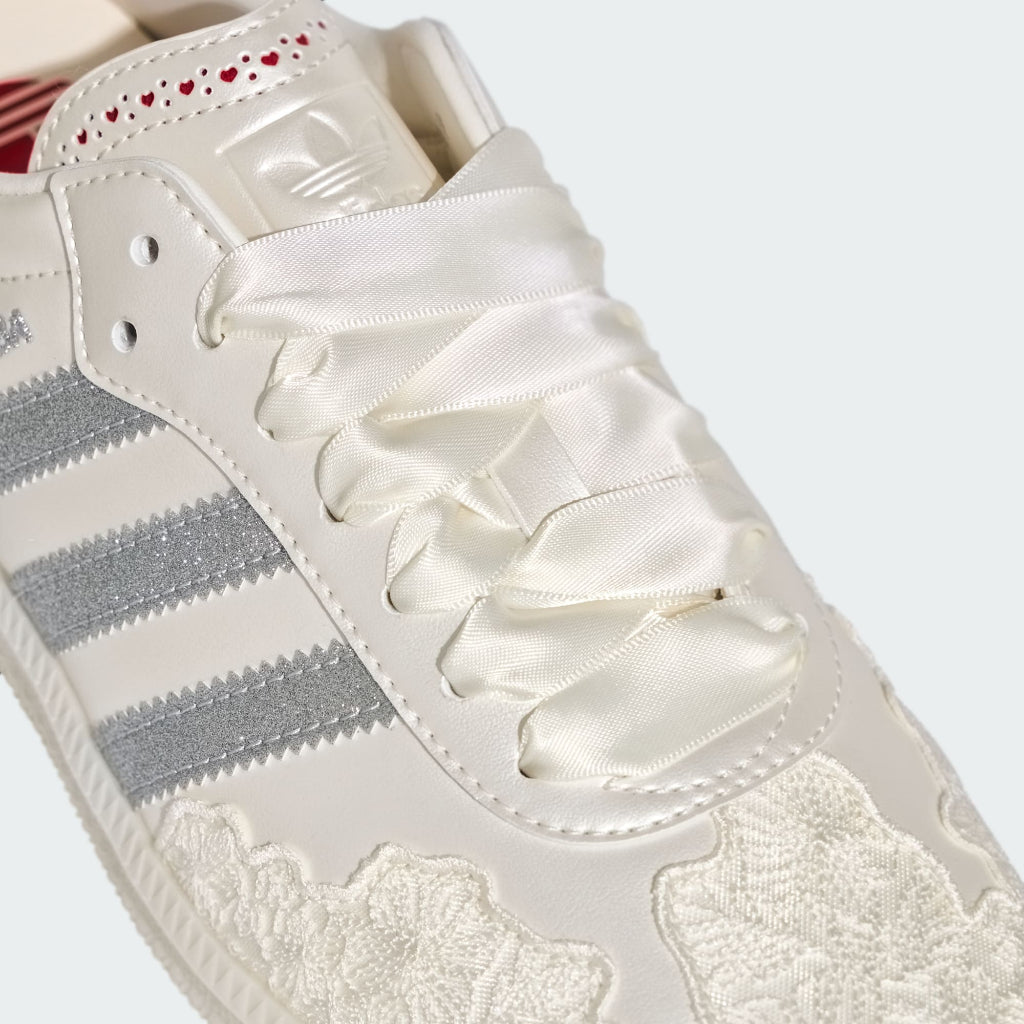 Adidas Samba OG Valentine's Day Chalk White Supplier Colour Silver Metallic HP3658