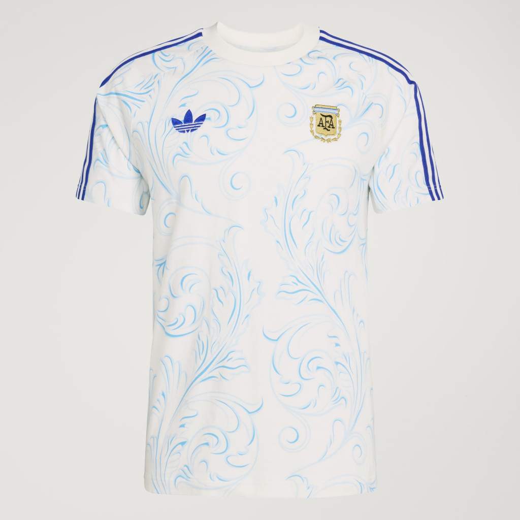 Adidas T-shirt Argentina Originals All Over Print Off White KF0323