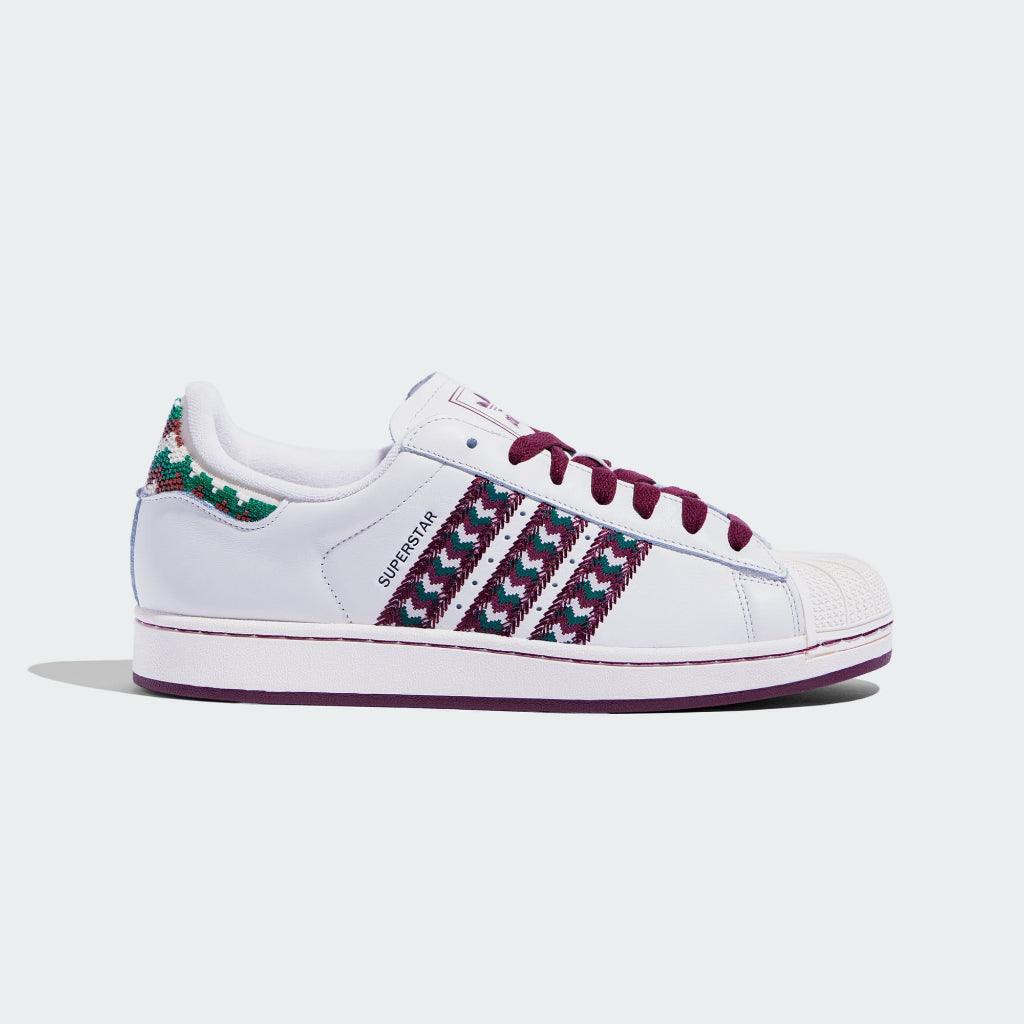 Adidas Superstar II Cloud White Maroon Collegiate Green KJ8083