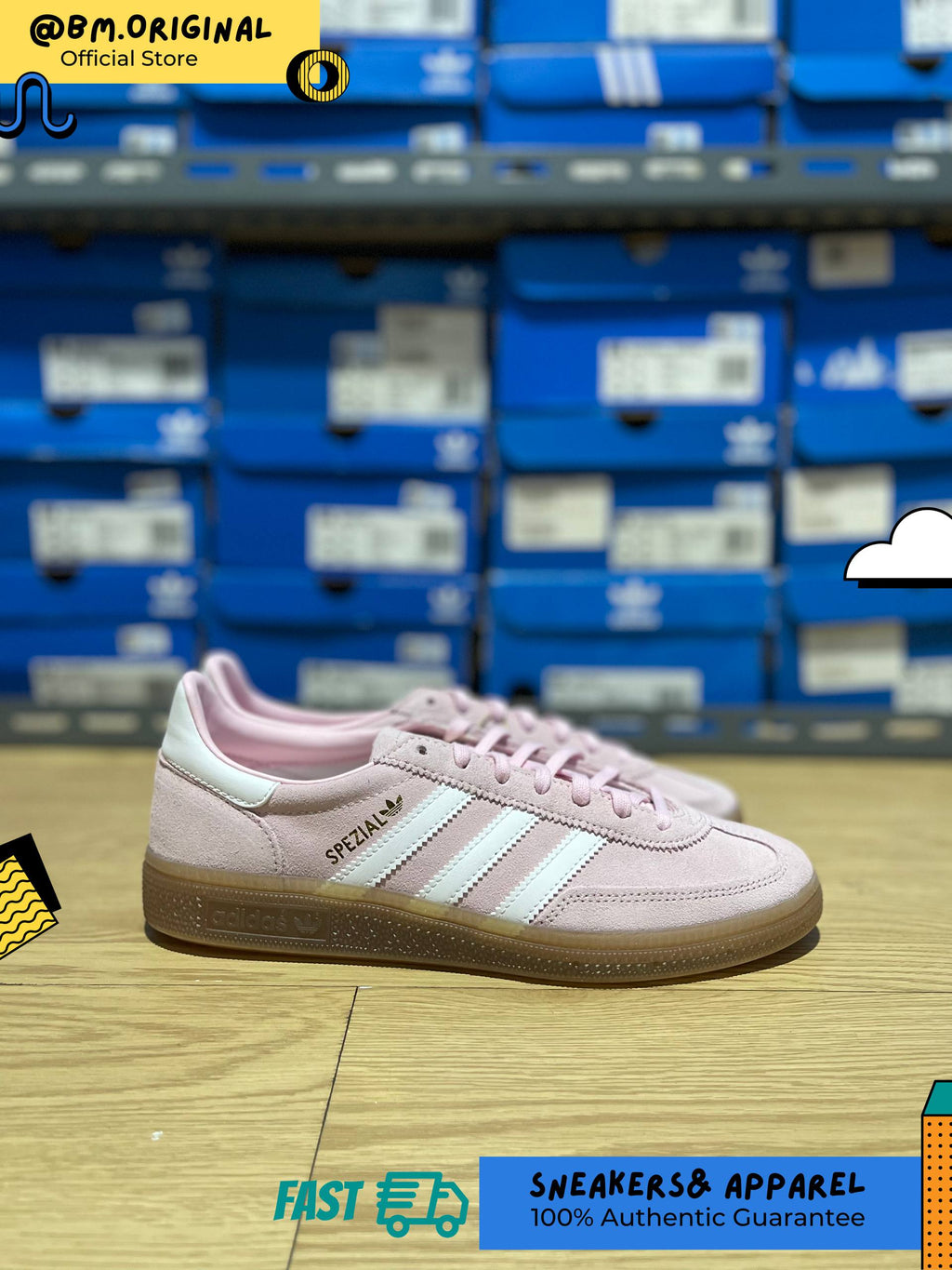Adidas Spezial Handball Clear Pink Non Dyed Gum JR2109