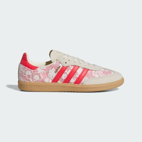 Adidas Samba OG x Liberty London Cloud White Cream White Better Scarlet JR8841