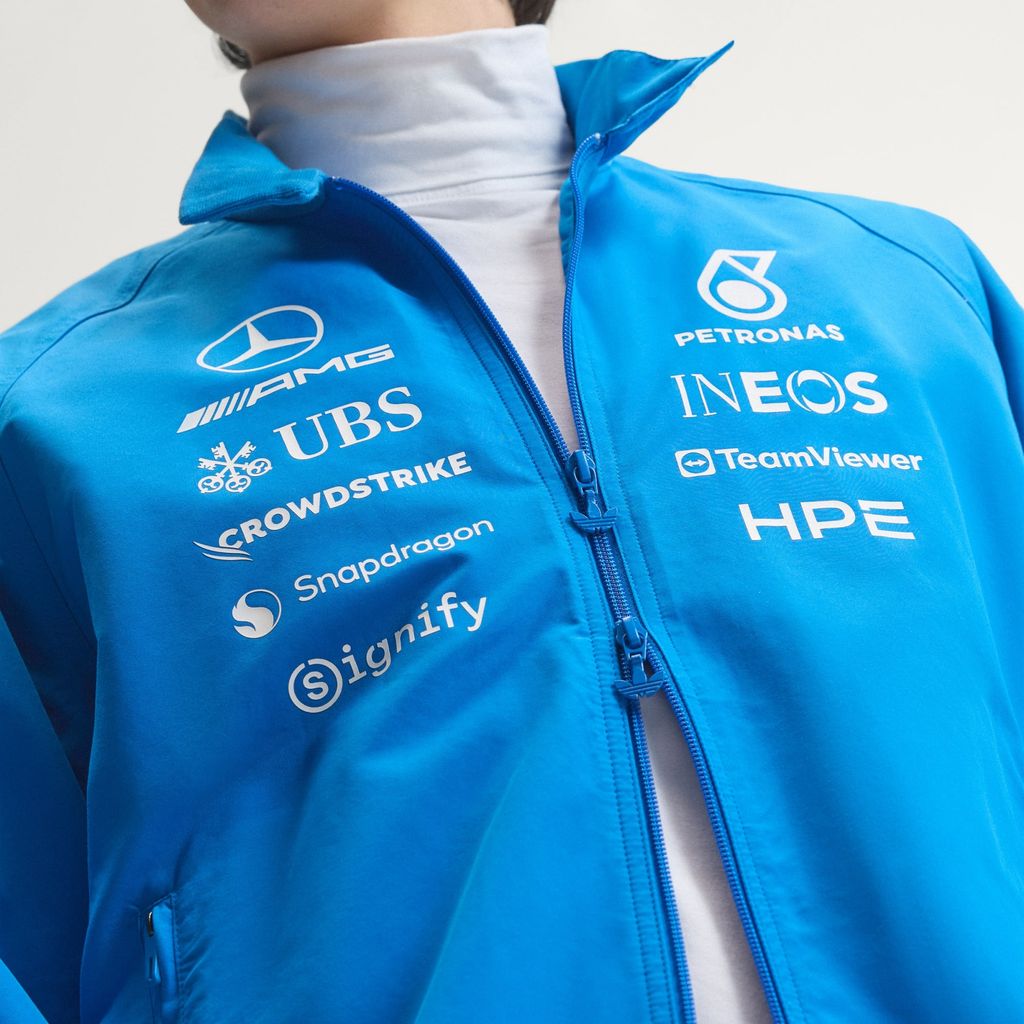Adidas MERCEDES AMG Petronas Formula 1 TEAM BLUE WONDER DRIVER HARRINGTON JACKET KT5125