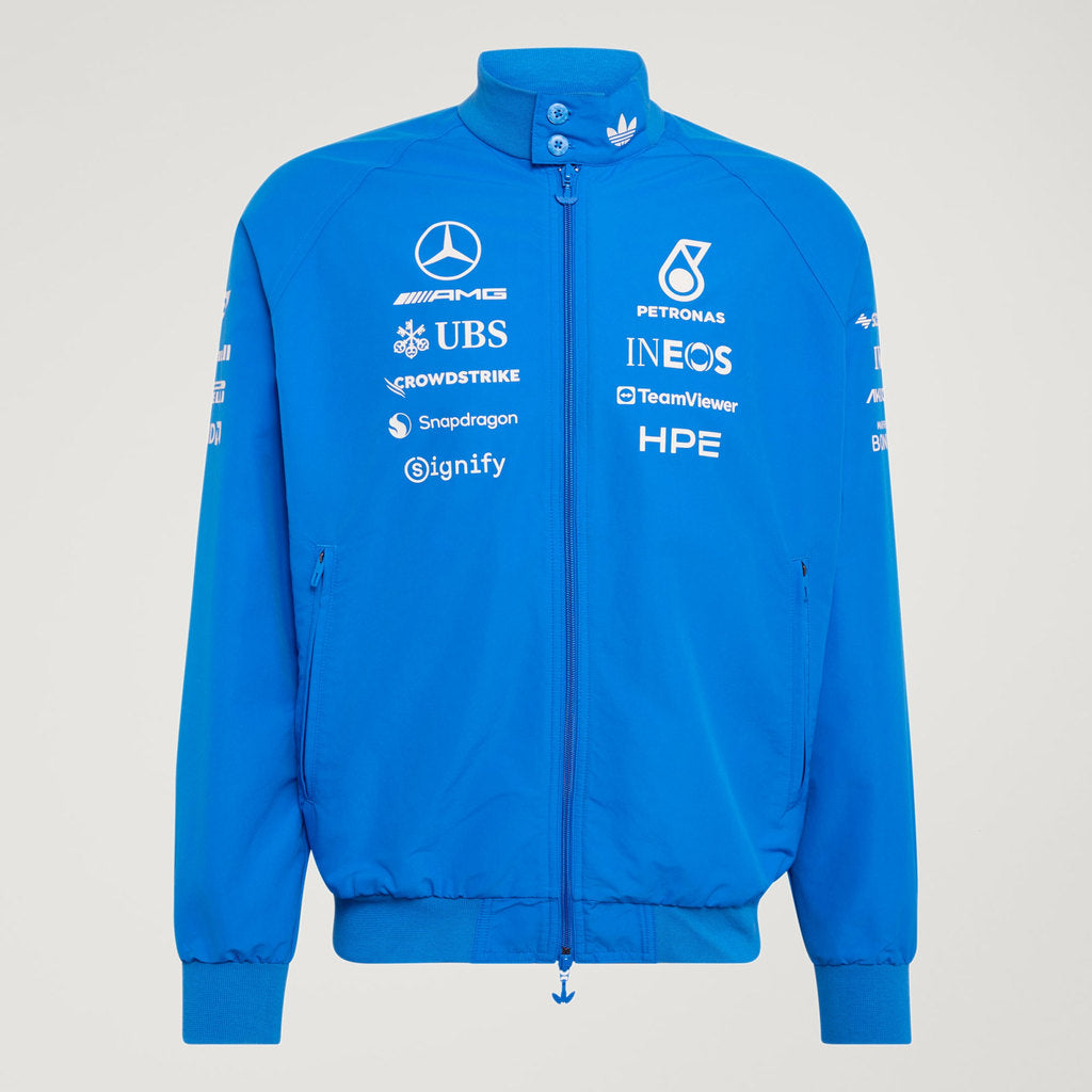 Adidas MERCEDES AMG Petronas Formula 1 TEAM BLUE WONDER DRIVER HARRINGTON JACKET KT5125