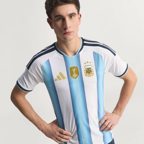 Adidas Argentina 26 Home Authentic Player Issue Jersey White Icey Blue Light Blue JM5897
