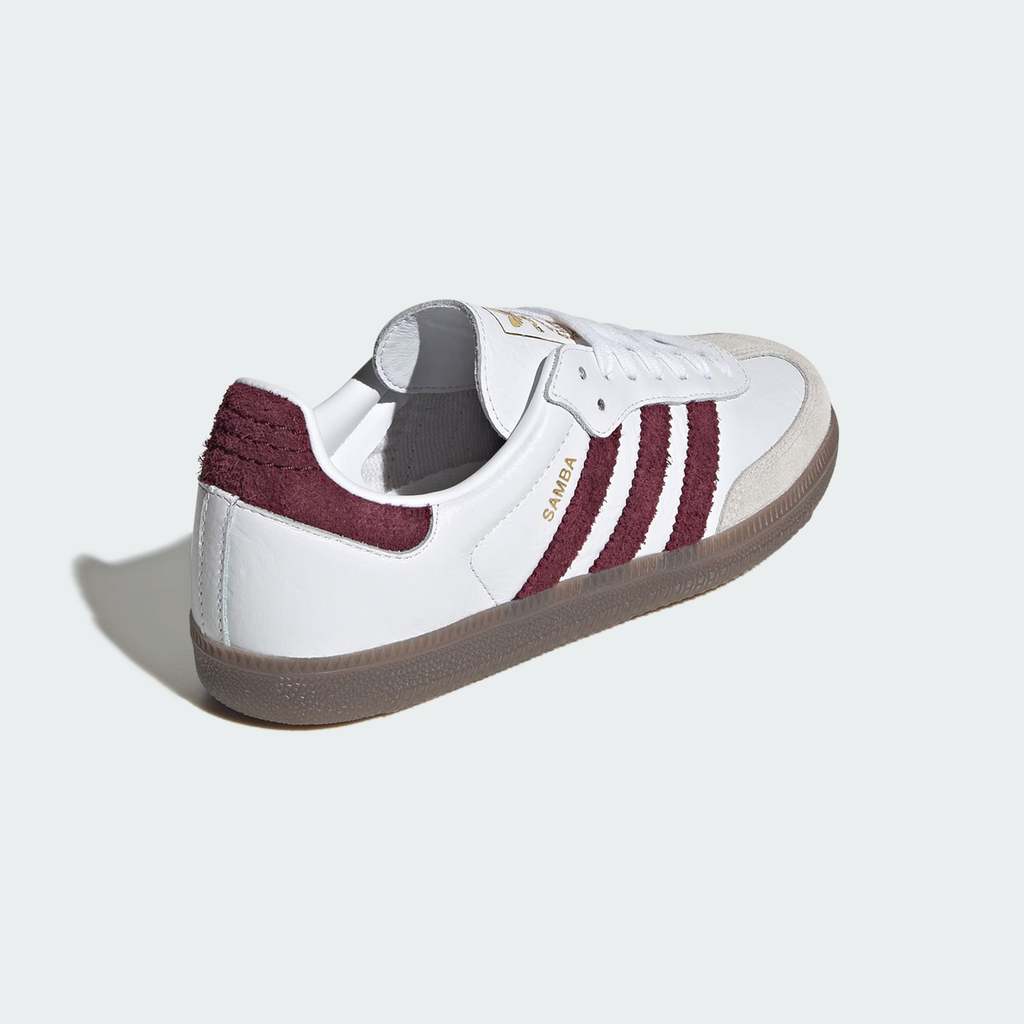 Adidas Samba OG Cloud White Maroon GUM LA0973