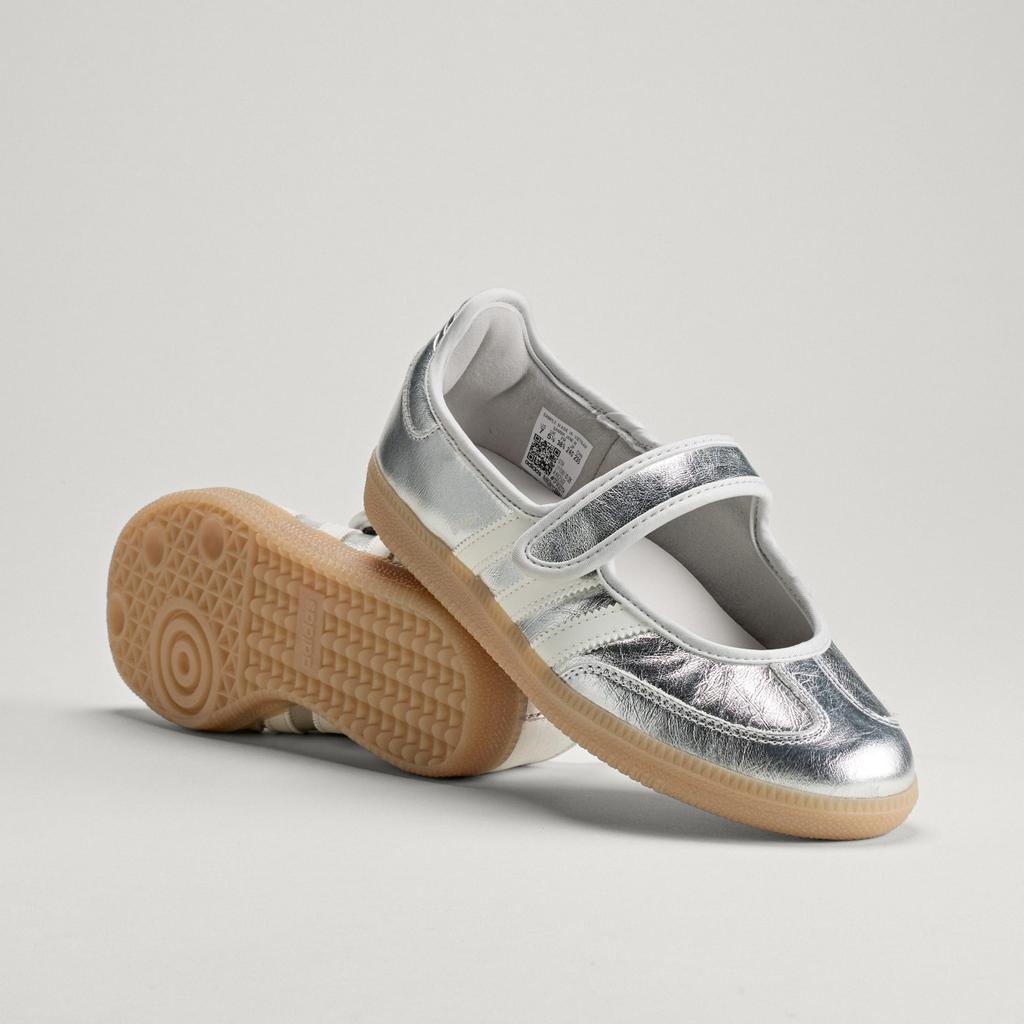 Adidas Samba JANE Silver Metallic Off White Gum KK2502
