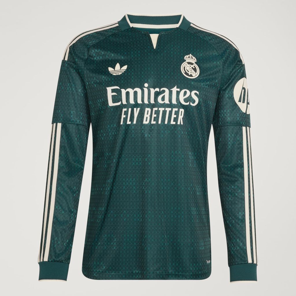 adidas Real Madrid 26/27 Away Authentic Jersey Long Sleeve Aurora Ivy KC3980