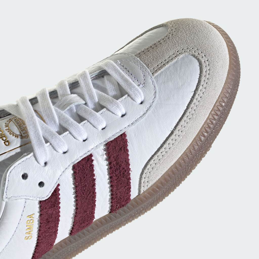 Adidas Samba OG Cloud White Maroon GUM LA0973