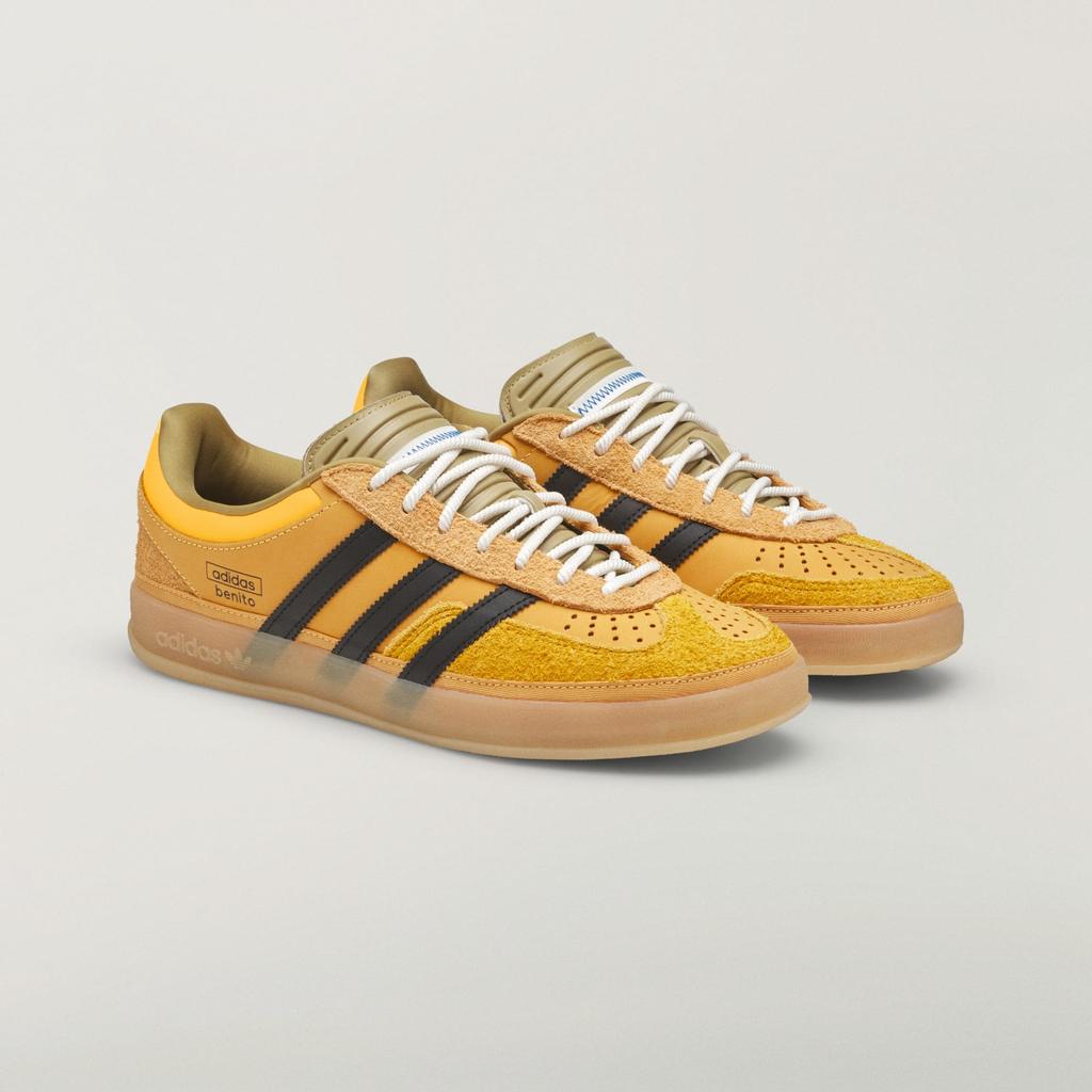 adidas Bad Bunny Gazelle Indoor Solar Gold Core Black Gum KI2592