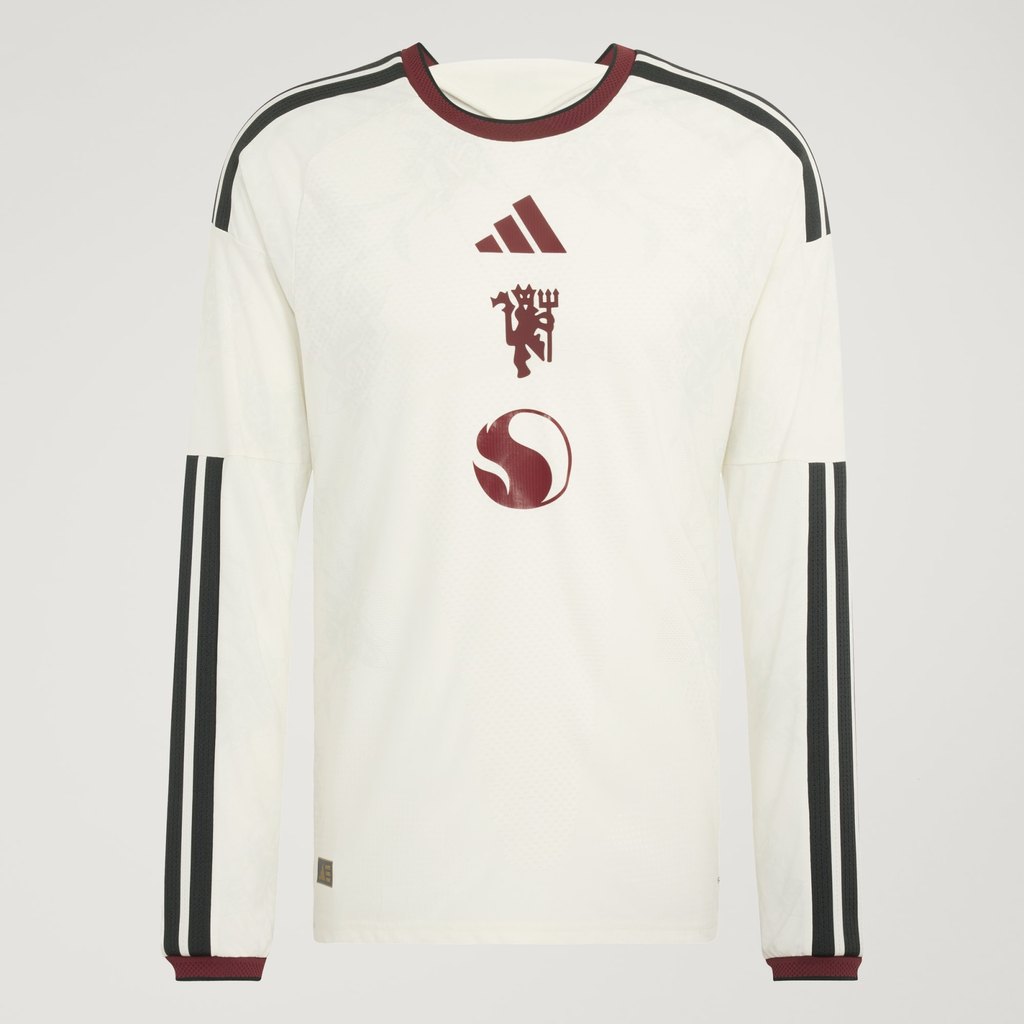 adidas Manchester United 26/27 Authentic Long Sleeve Third Jersey Ivory KC4771