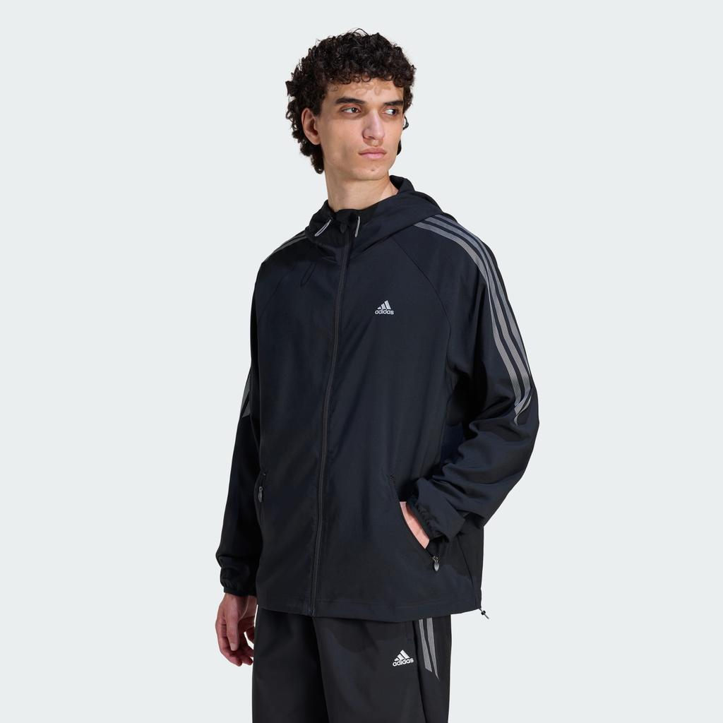 adidas Originals Striped Regular Windrunner Jacket Mens Black KE2665