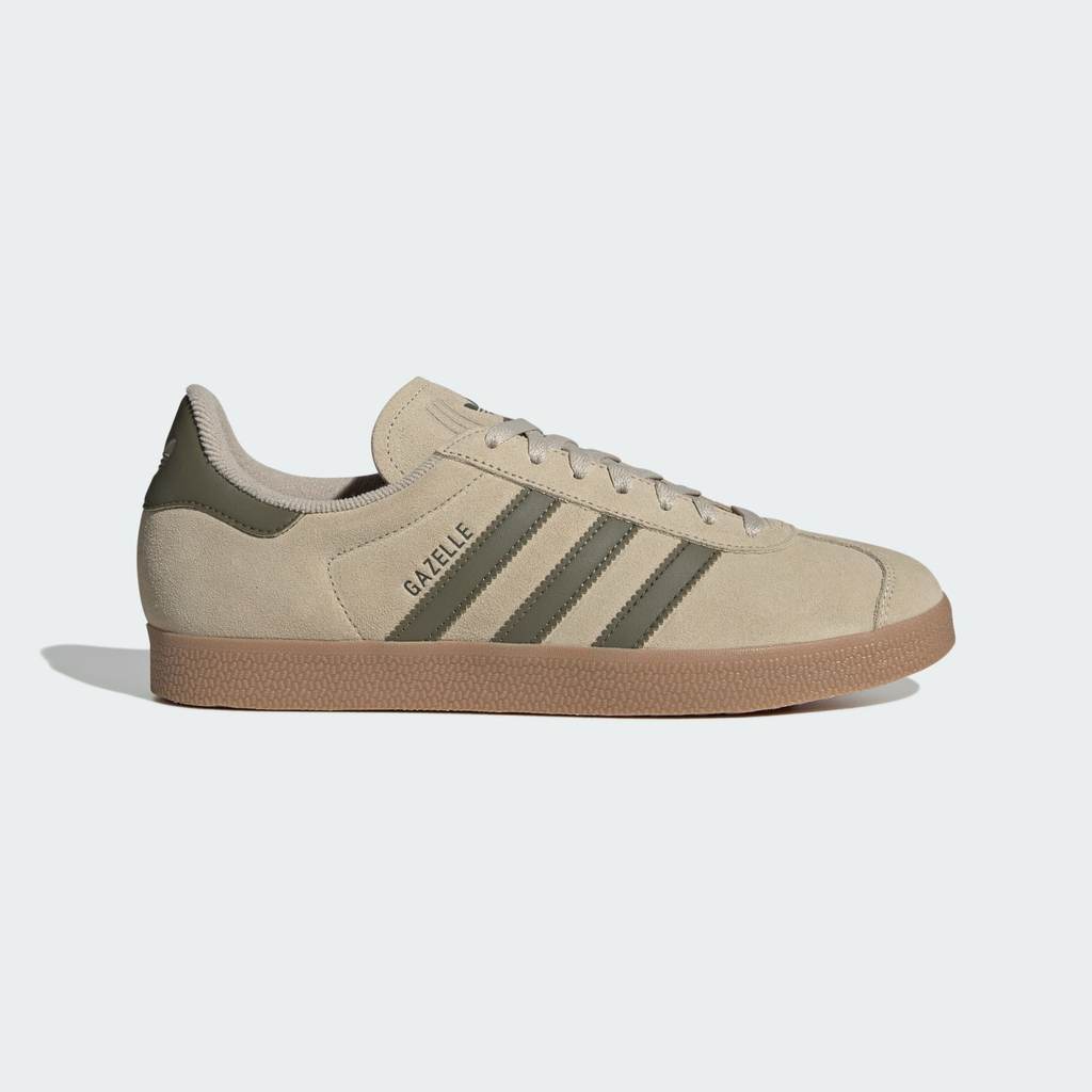Adidas Gazelle Khaki Three Olive Strata Gum KJ7683