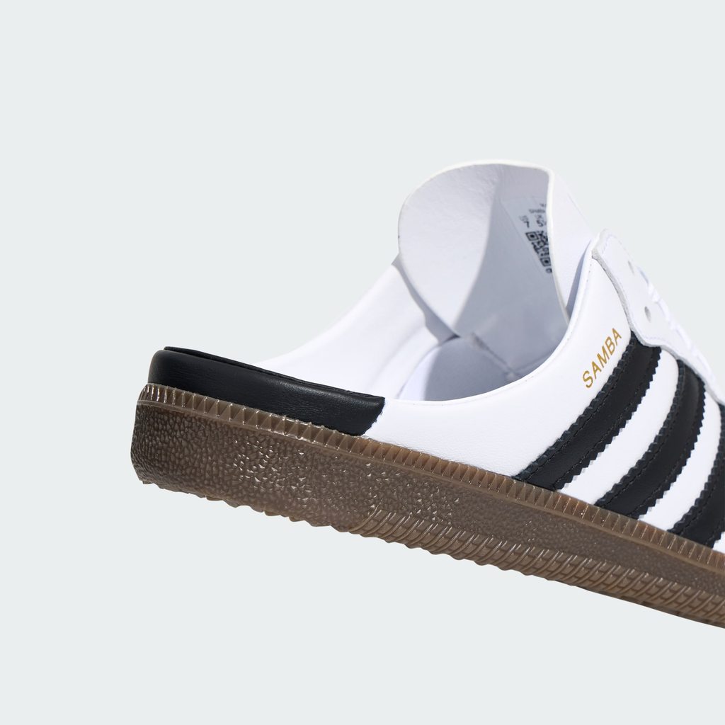 Adidas Samba OG Mule Cloud White Core Black Gold Metallic LB3814