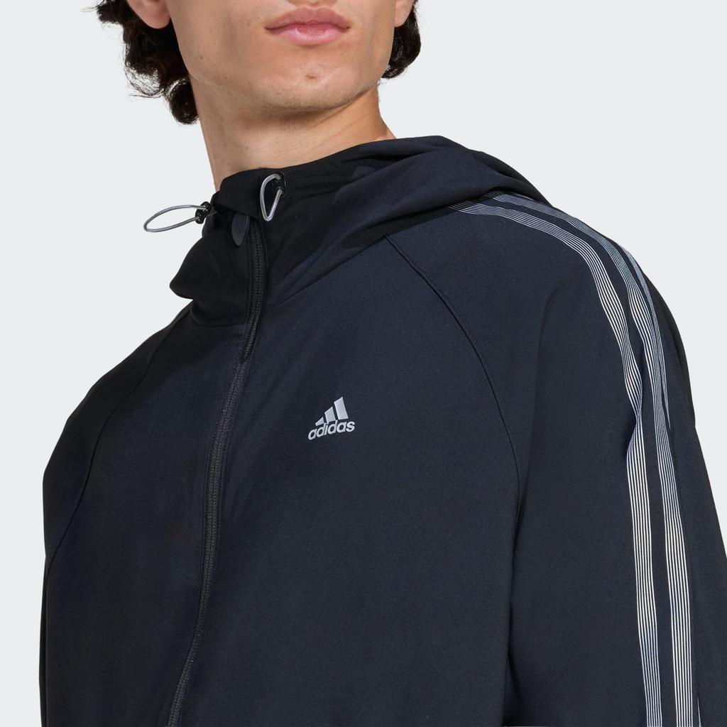 adidas Originals Striped Regular Windrunner Jacket Mens Black KE2665