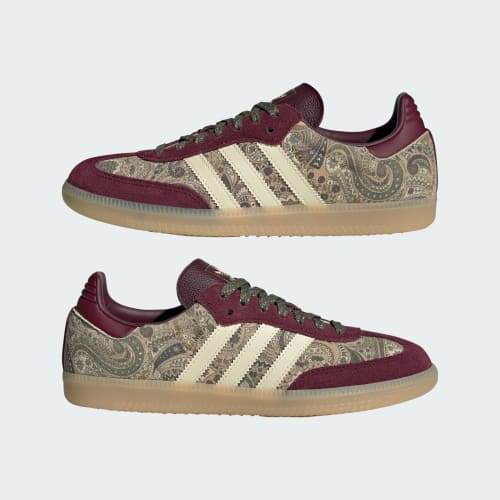 Adidas Samba OG X Liberty London Maroon Warm Vanilla Olive Strata KH9802