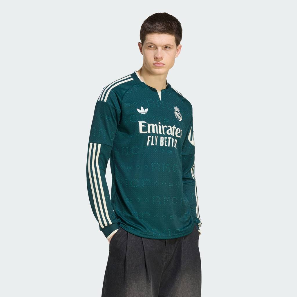 Adidas Real Madrid Away Long Sleeve Jersey 26/27 Aurora Ivy KC3970